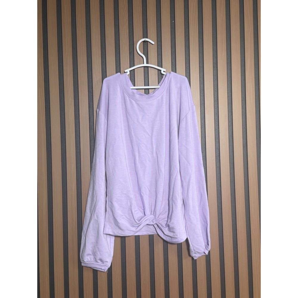 All in Motion Kids Girls Lavender Purple Front Knot Long Sleeve‎ Shirt L 10/12